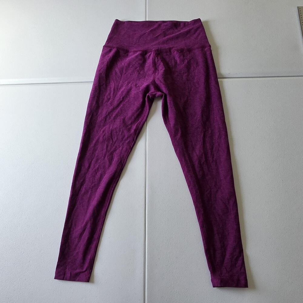 Beyond Yoga Leggings Womens Large Purple High Rise Ankle Made In USA Yoga Pants